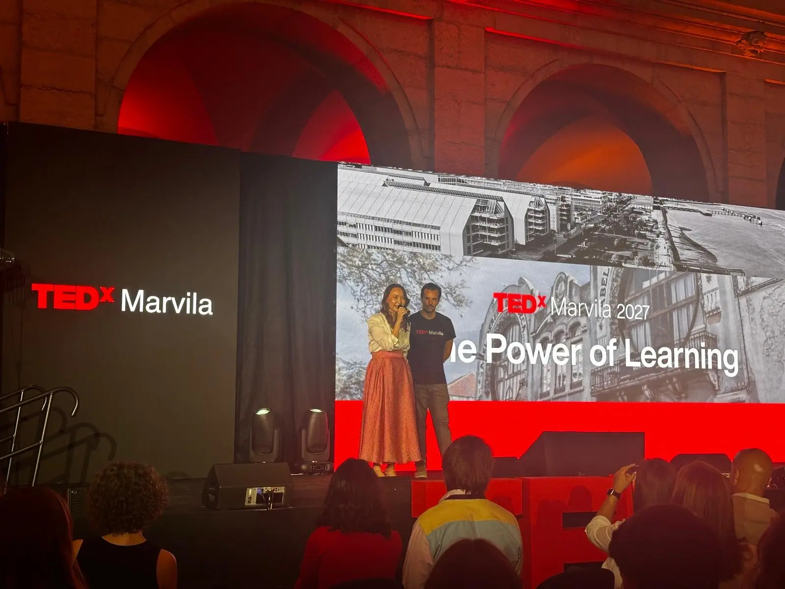 TEDx speakers on stage presenting